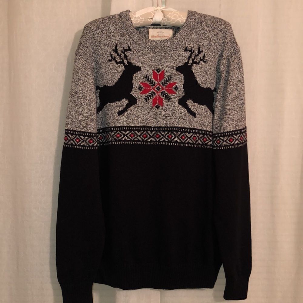 Weatherproof M Original Vintage 100% Cotton Knit Christmas Holiday Sweater